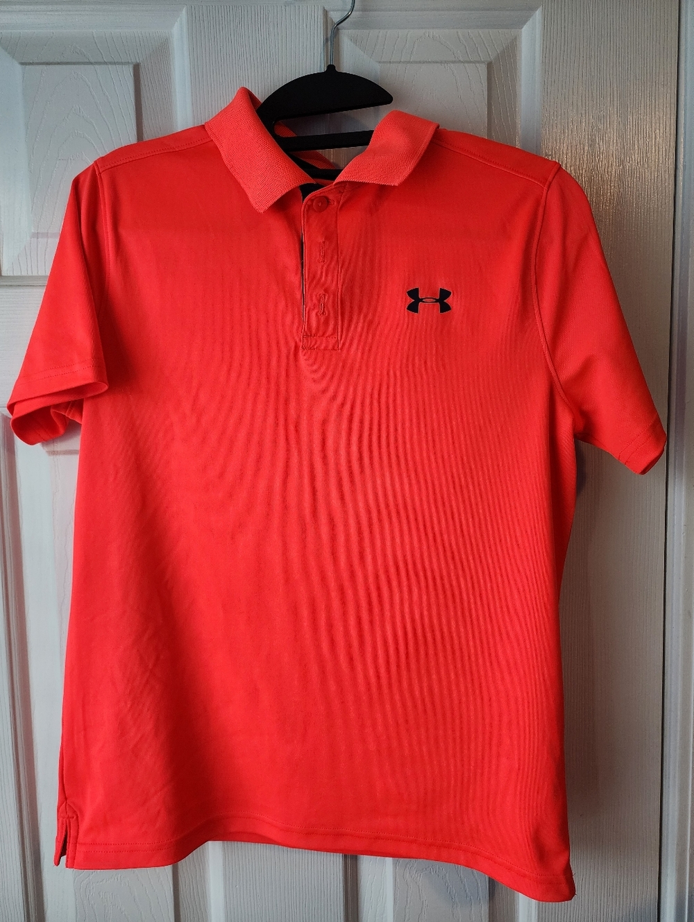 Under Armour Boys Bright Coral/Bright Orange Performance Polo - Large
